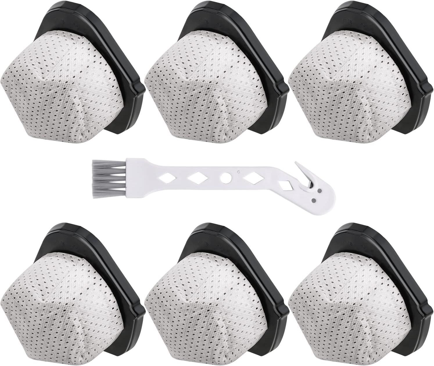 Leadaybetter 6 Pack Dust Cup Filters Replacement for Shark