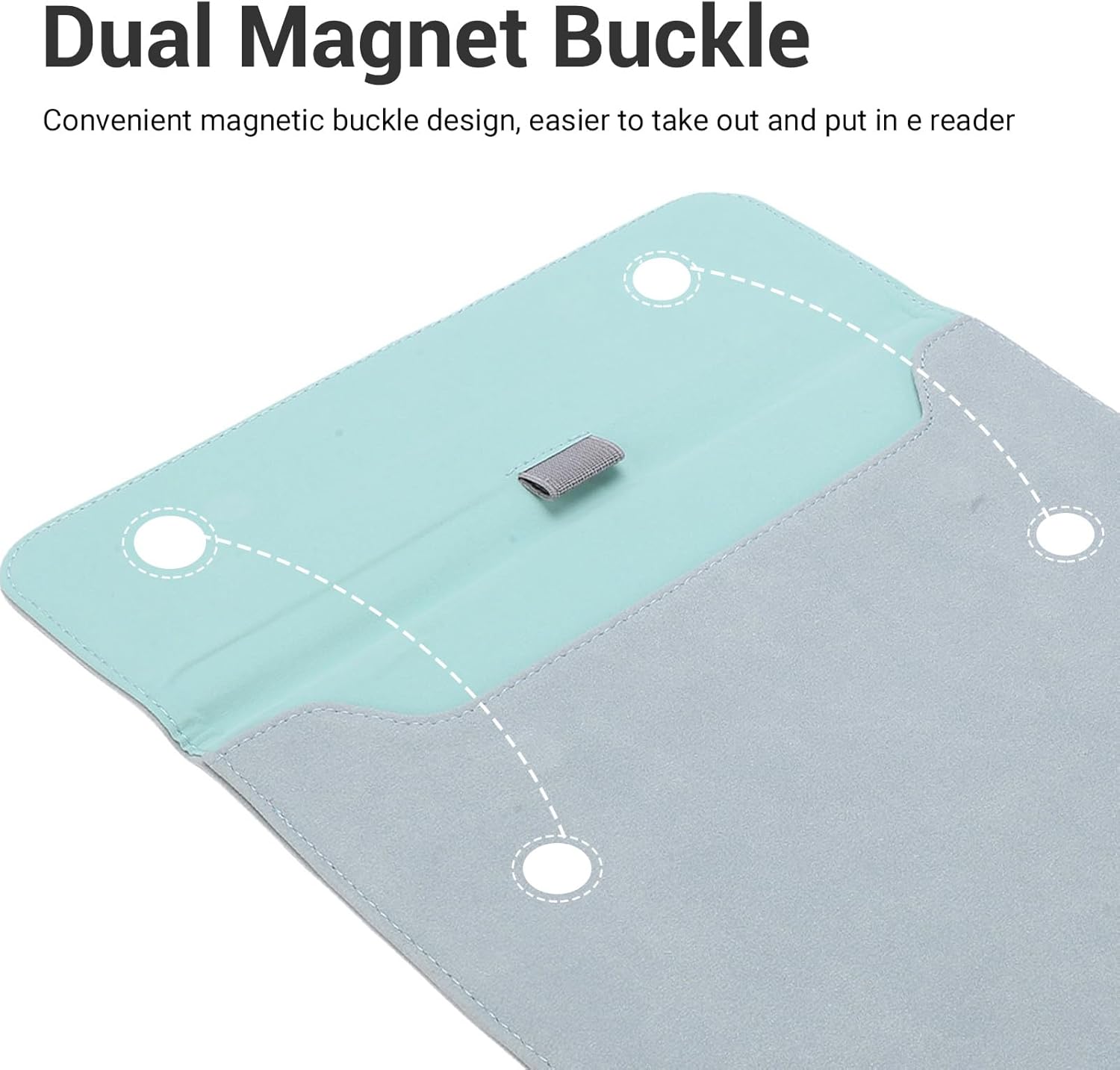 ASHATA Sleeve Case for 10.2 Inch for Kindle Scribe 2022 2024, Protective Pouch Bag Case Cover Magnetic Closure for E Reader for Elipsa 10.3 Inch (Light Blue)