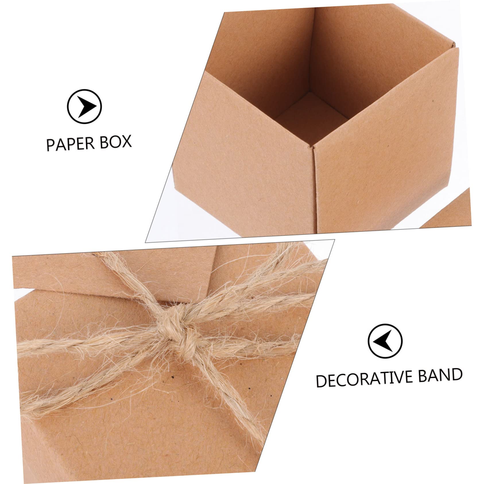 Warmhm 50sätze Kraftpapier-süßigkeiten-verpackungsboxen Geschenkboxen Aus Kraftpapier Mit Seilen Und Tags Für Partygeschenke Kleine Geschenke Wie Süßigkeiten Kekse Schokolade Und
