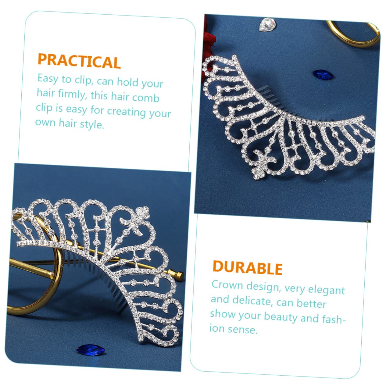 DOITOOL 5 Stück Haarschmuck Für Hochzeiten Braut-haarkamm Seitlicher Haarkamm Clip Stilvoller Kopfschmuck Krone Geeignet Für Haartypen