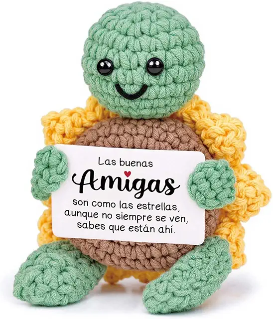 Tortuga Figurita Positiva de Barro Hecha a Mano - Regalo Original para Amigas