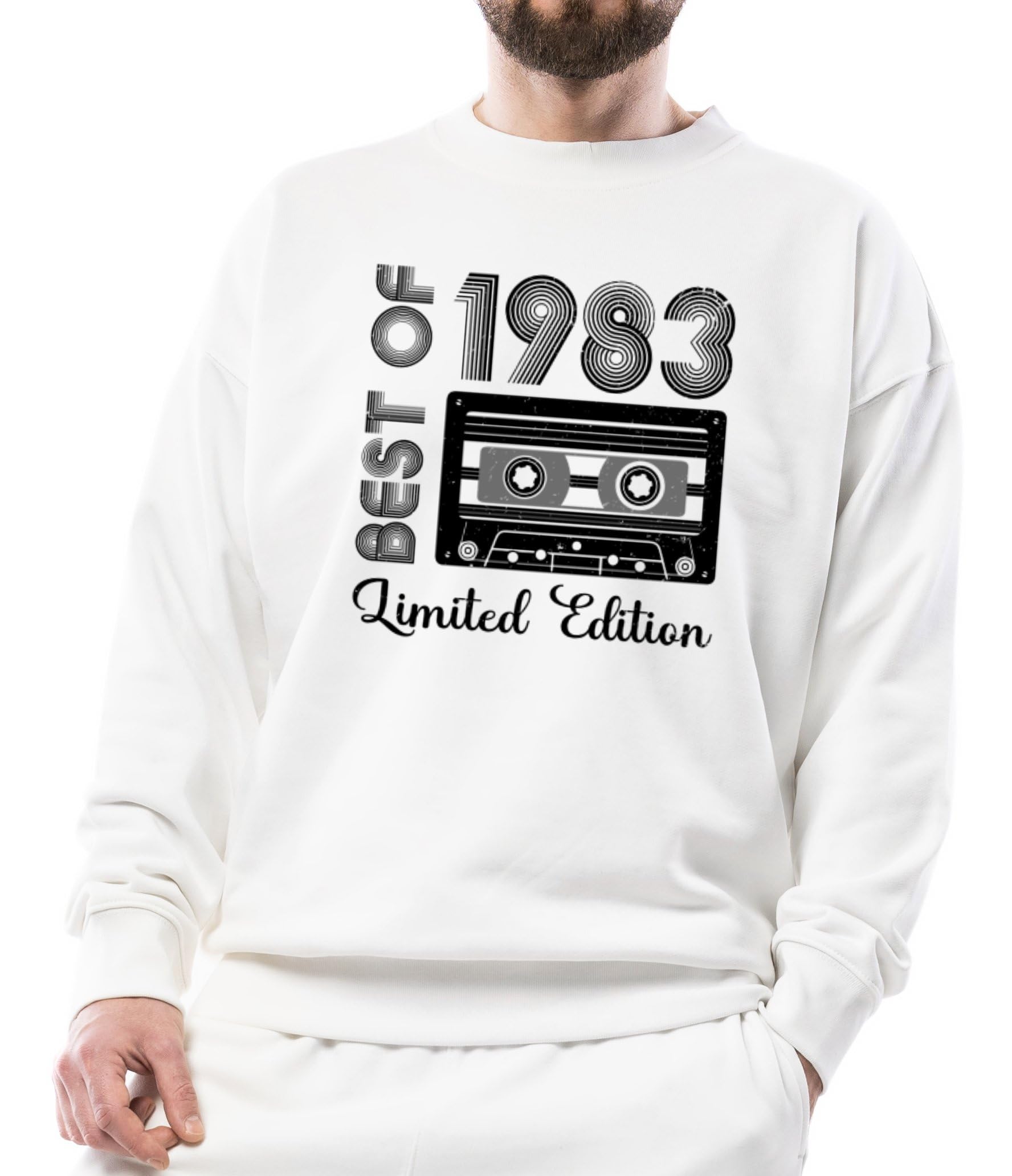 seek buy love Best of 1983 Limited Edition Unisex Sweatshirt, Retro Vintage Cassette Design, 80s Nostalgia Unisex Sweatshirt-picture-50
