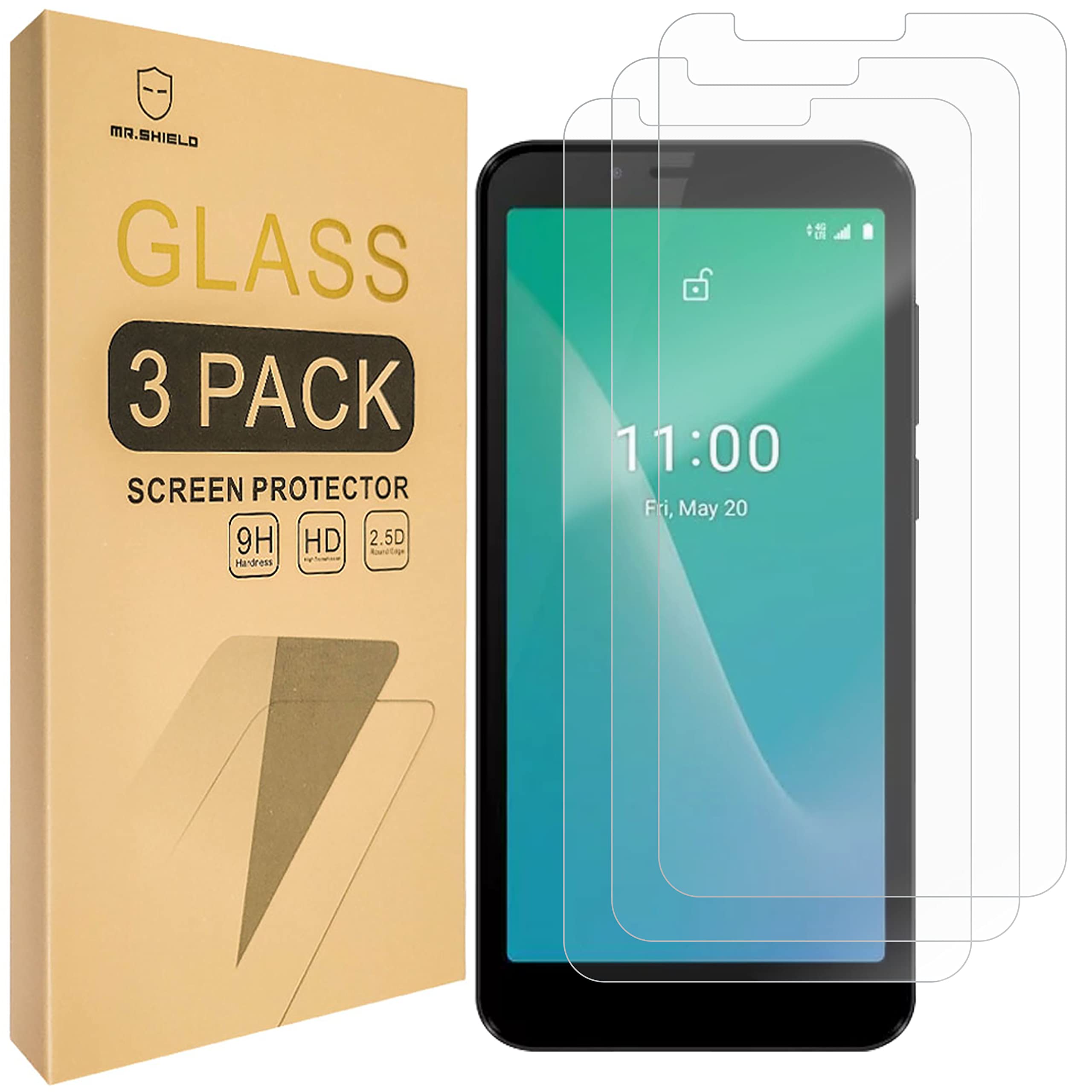 Mr.Shield [3-Pack] Designed For Schok Volt SV55 [Tempered Glass] [Japan Glass with 9H Hardness] Screen Protector with Lifetime Replacement