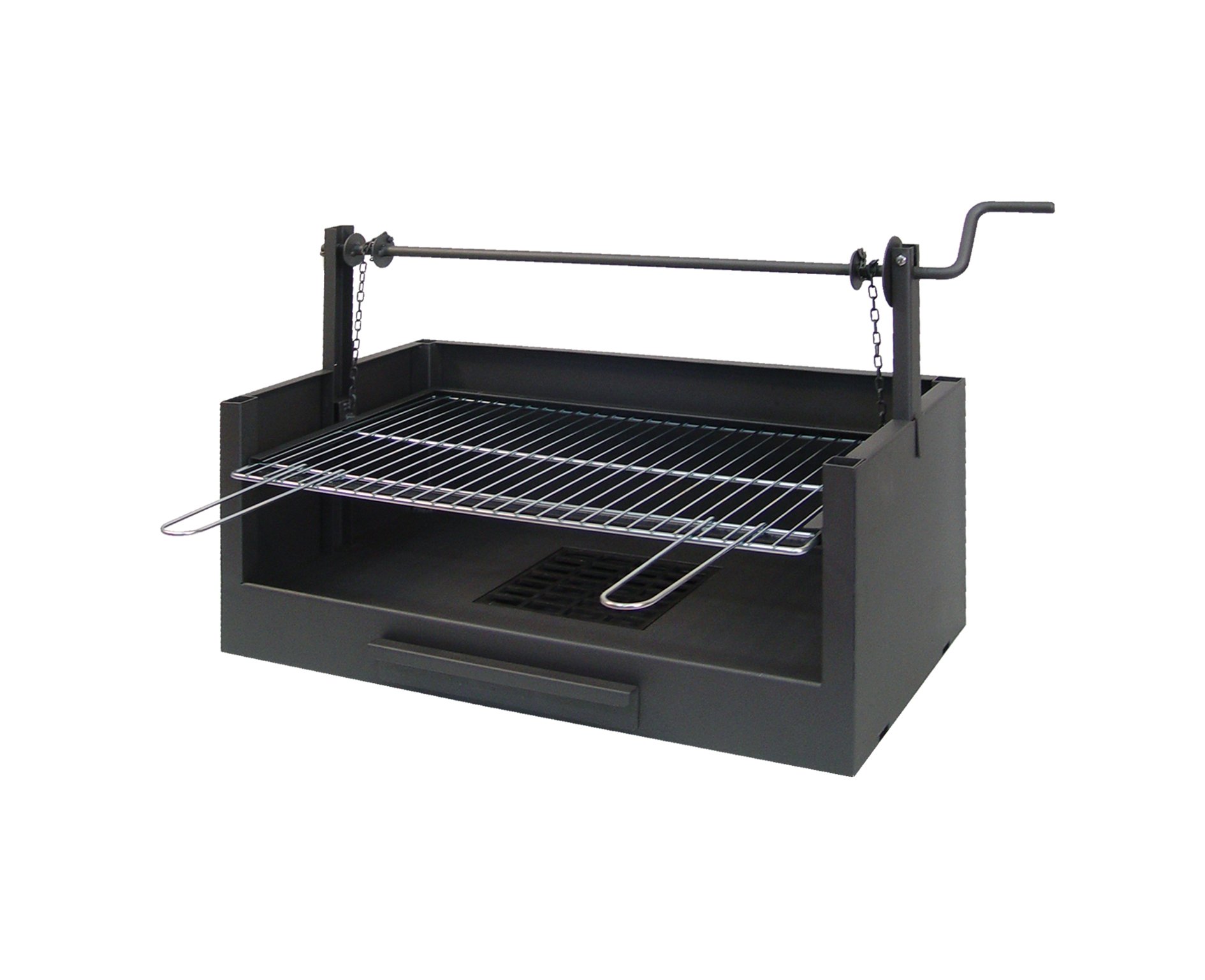 ImEx EL Zorro 71508 - cassetto grill elevato, griglia in acciaio inox 63 x 75 x 42 cm, nero