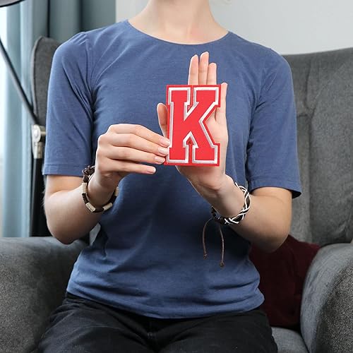 Miniatura 569 de Parches de letras termo-adhesivas de alta calidad – Lindas letras para ropa – Parche universitario para ropa – Letras bordadas de 4 1/2 parches