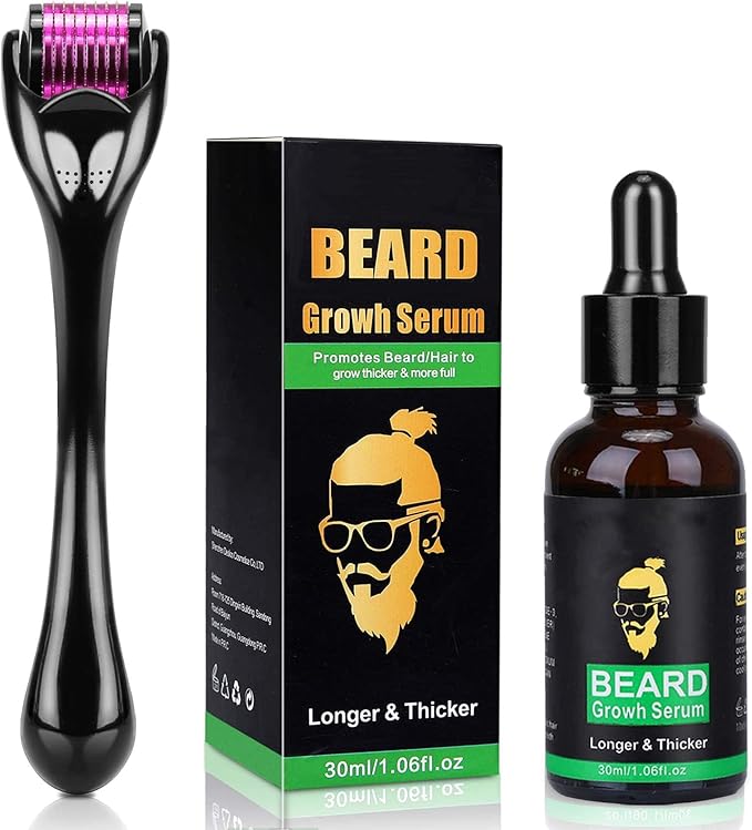 Derma Roller Beard Growth Serum Stimulate Beard and Hair Growth 0