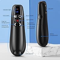 Vista 7 de Presentation Clicker Wireless Presenter Remote Clicker para Presentación de PowerPoint, puntero láser RF 2.4GHz USB PowerPoint Clicker Slide
