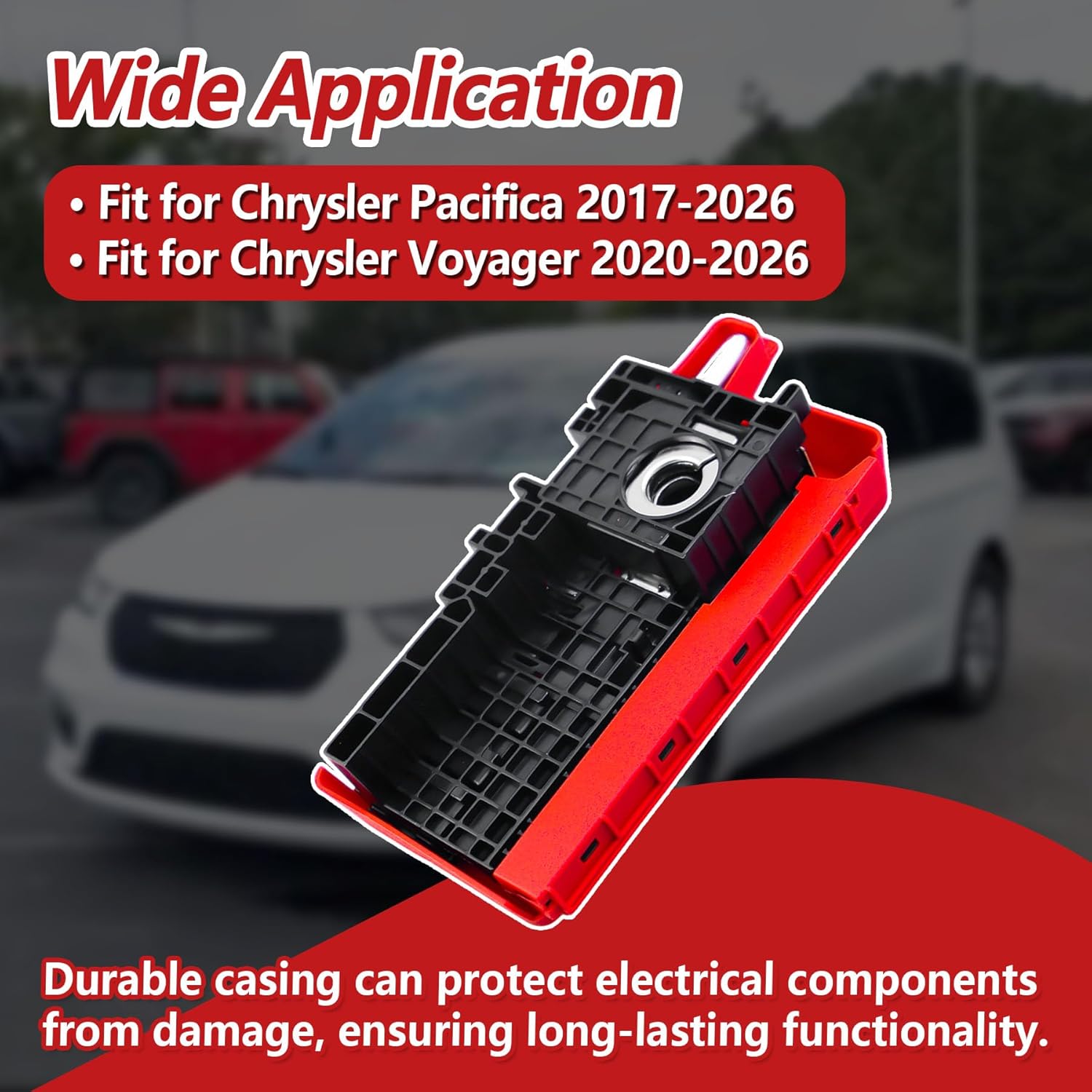 68260128AB Front Fuse Box Fit for Chrysler Pacifica 2017-2026 Voyager 2020-2026 Pre Fuse Relay Block Box