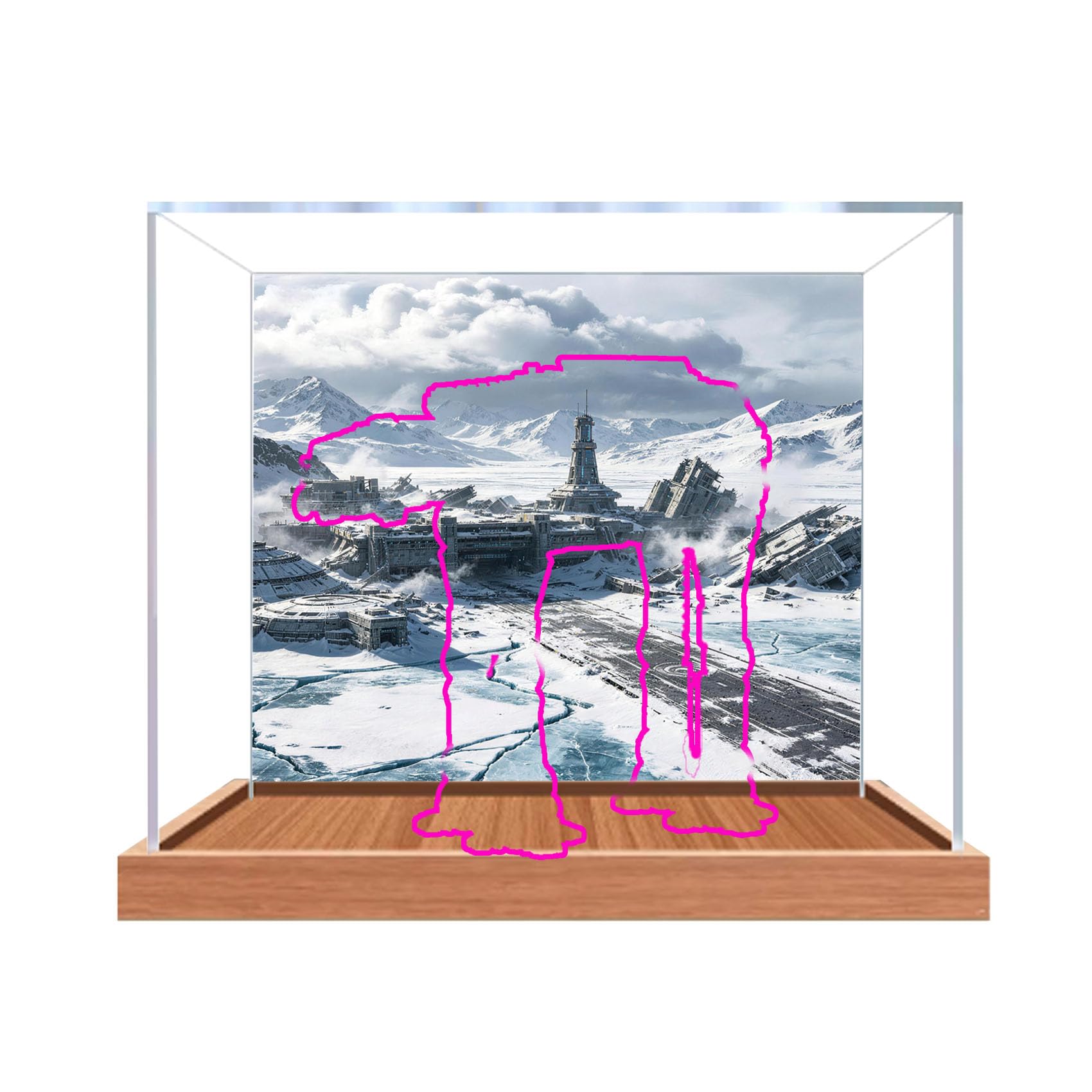 Dustproof acrylic Display Case for Le-go 75454 Model (Background3mmB)