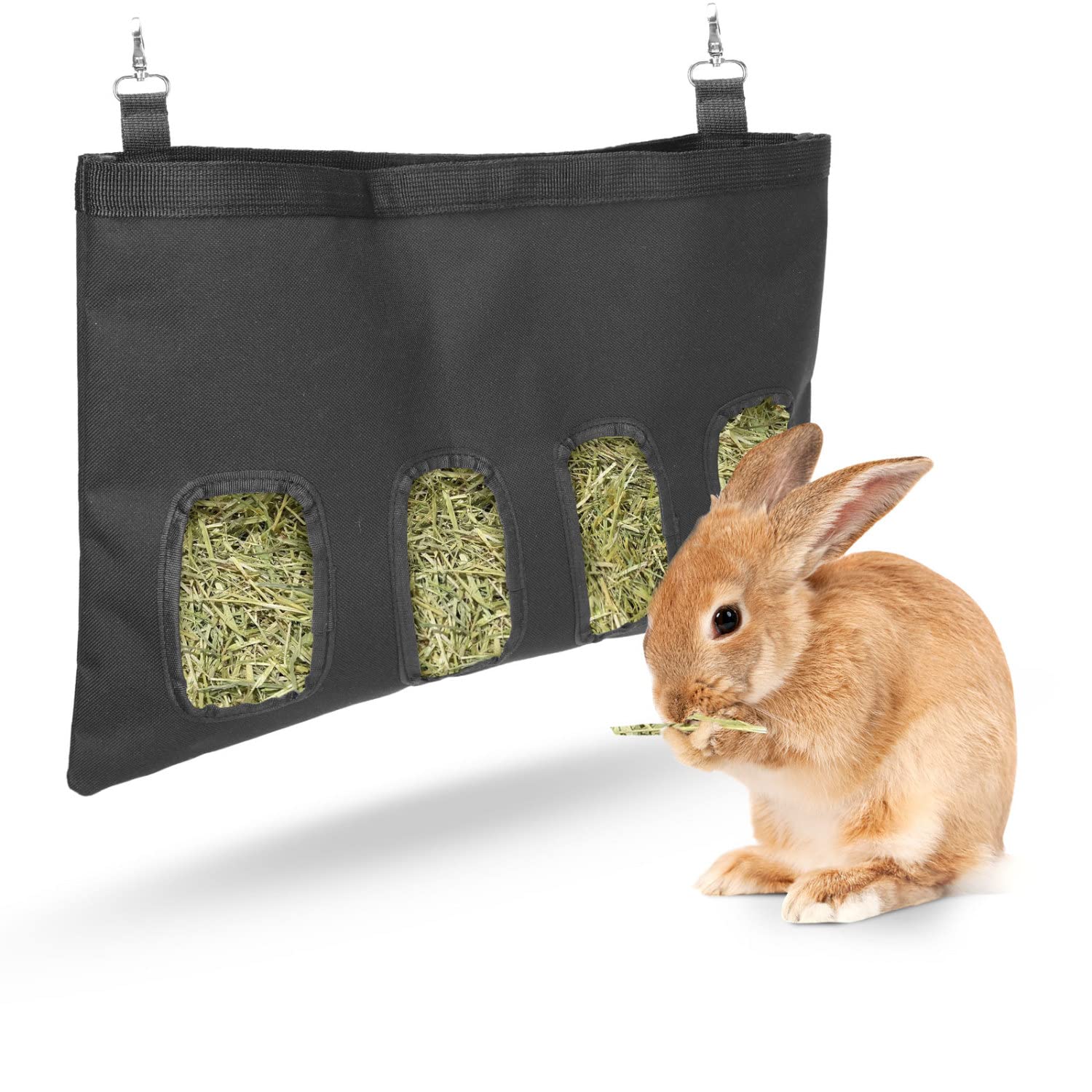 Nobleza - Bolsa de Heno de Conejo, Alimentador de Conejo, Comedero de Alimentación de Animales Pequeños, Contenedor de Heno para Cobayas/Conejo/Chinchilla