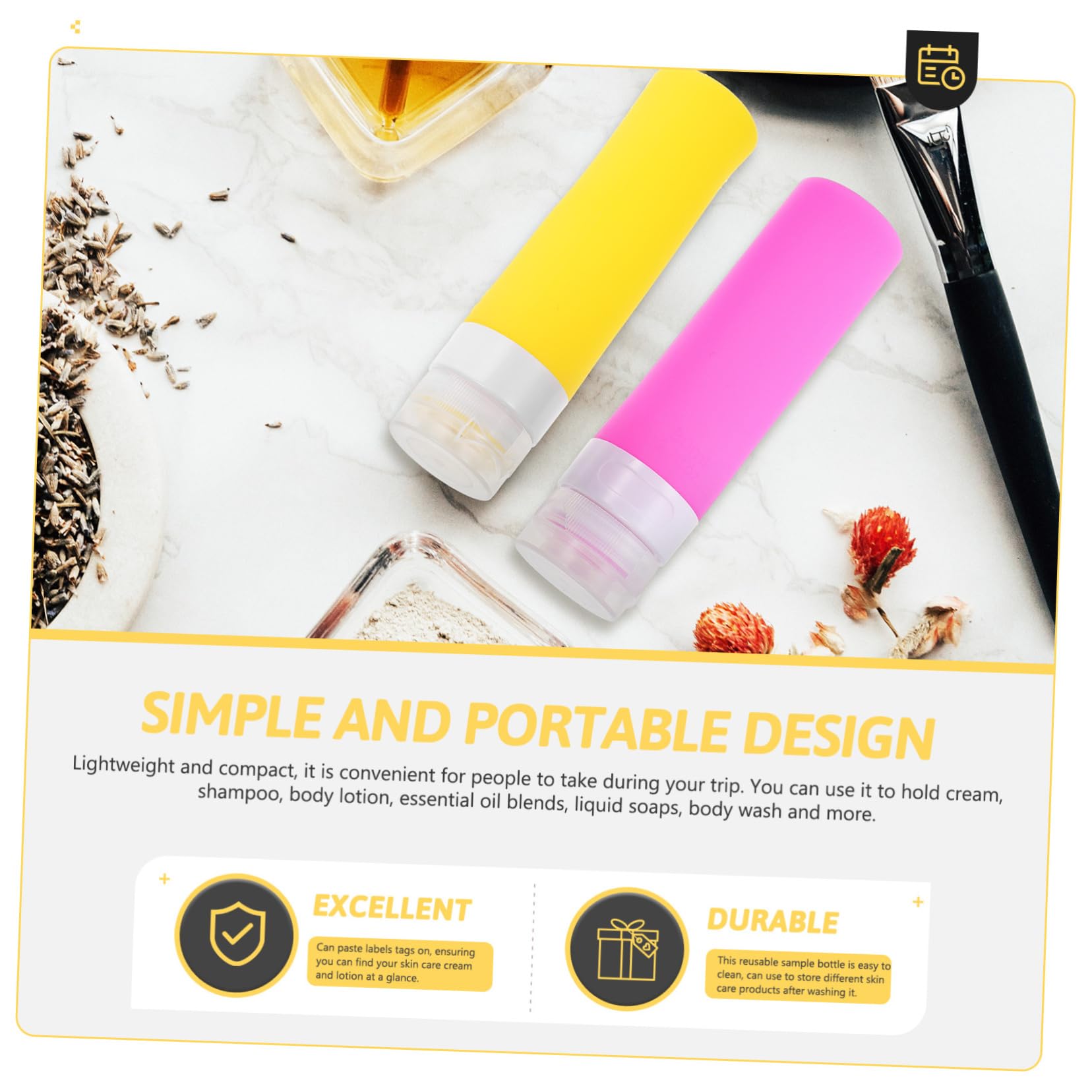 VICASKY 1set Bottiglie Di Silicone Per Viaggio Contenitori Ricaricabili Per Lozioni Shampoo e Cosmetici Vari Colori Pratici e Leggeri Per La Tua Bellezza Movimento