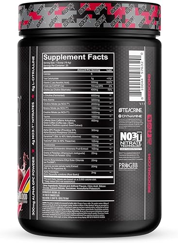 Miniatura 2 de REDCON1 Total War Black Ops - Polvo de preentrenamiento extremo, sangre de tigre, alto estimulante, 400 mg de cafeína, nitratos NO3-T + L-citrulina,