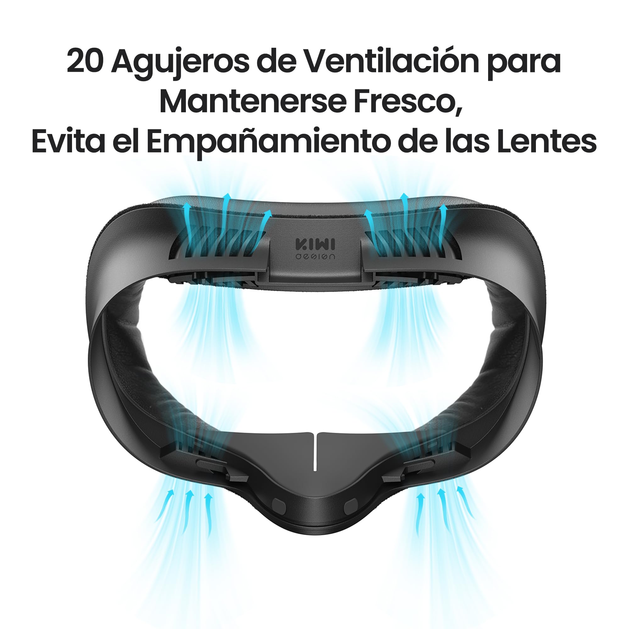 KIWI design V4 Face Cover,2 Almohadilla de Interfaz Facial Compatible con Meta Quest 3S, No Compatible con Meta Quest 3