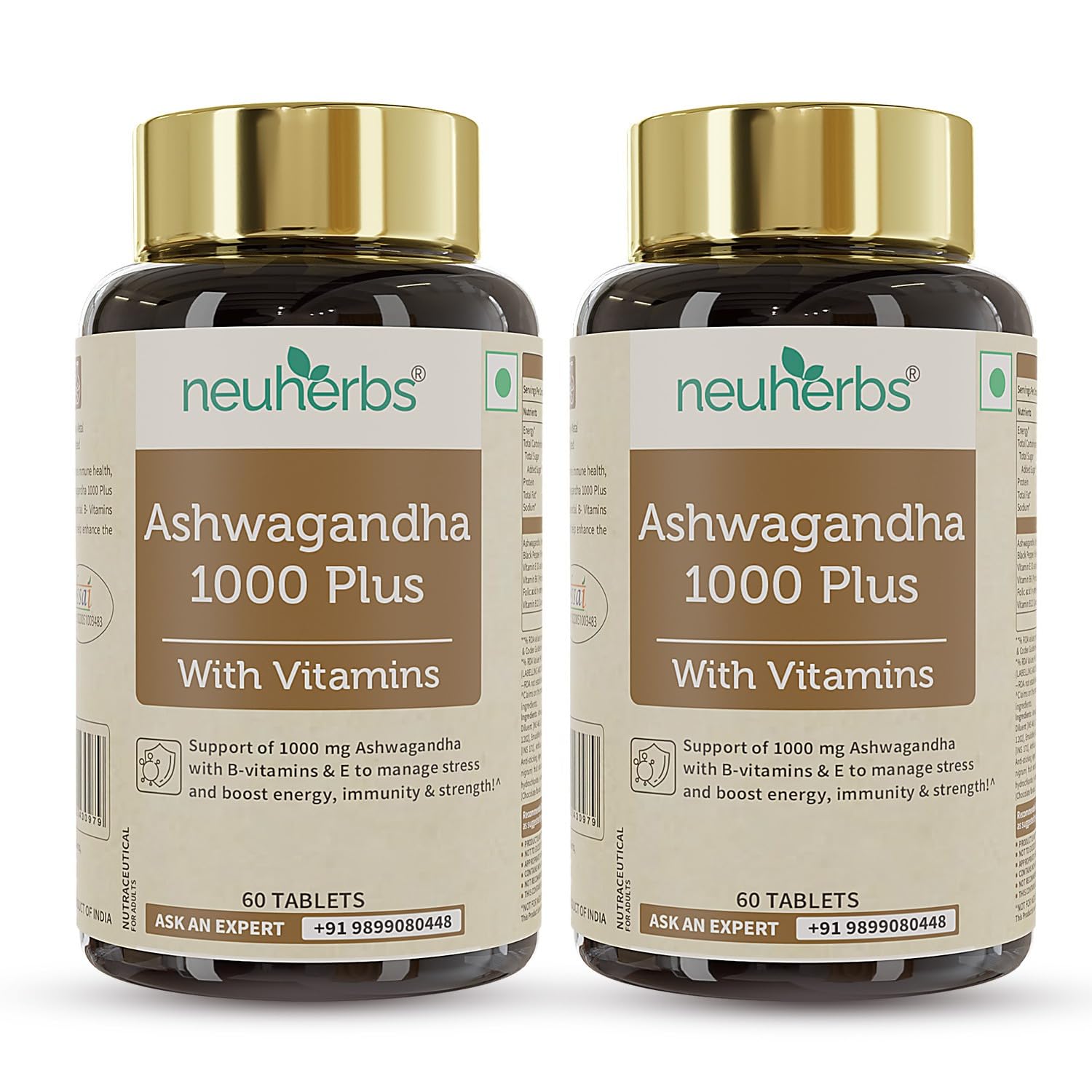 Neuherbs Ashwagandha 1000 Plus [Manage Anxiety & Stress Relief] Enhanced Absorption & Antioxidants Rich with vitamin E & B-complex for General wellness, Immunity Booster & Improve Vigour - 120 Tabs (B08MDZDCBT) Amazon Price History, Amazon Price Tracker
