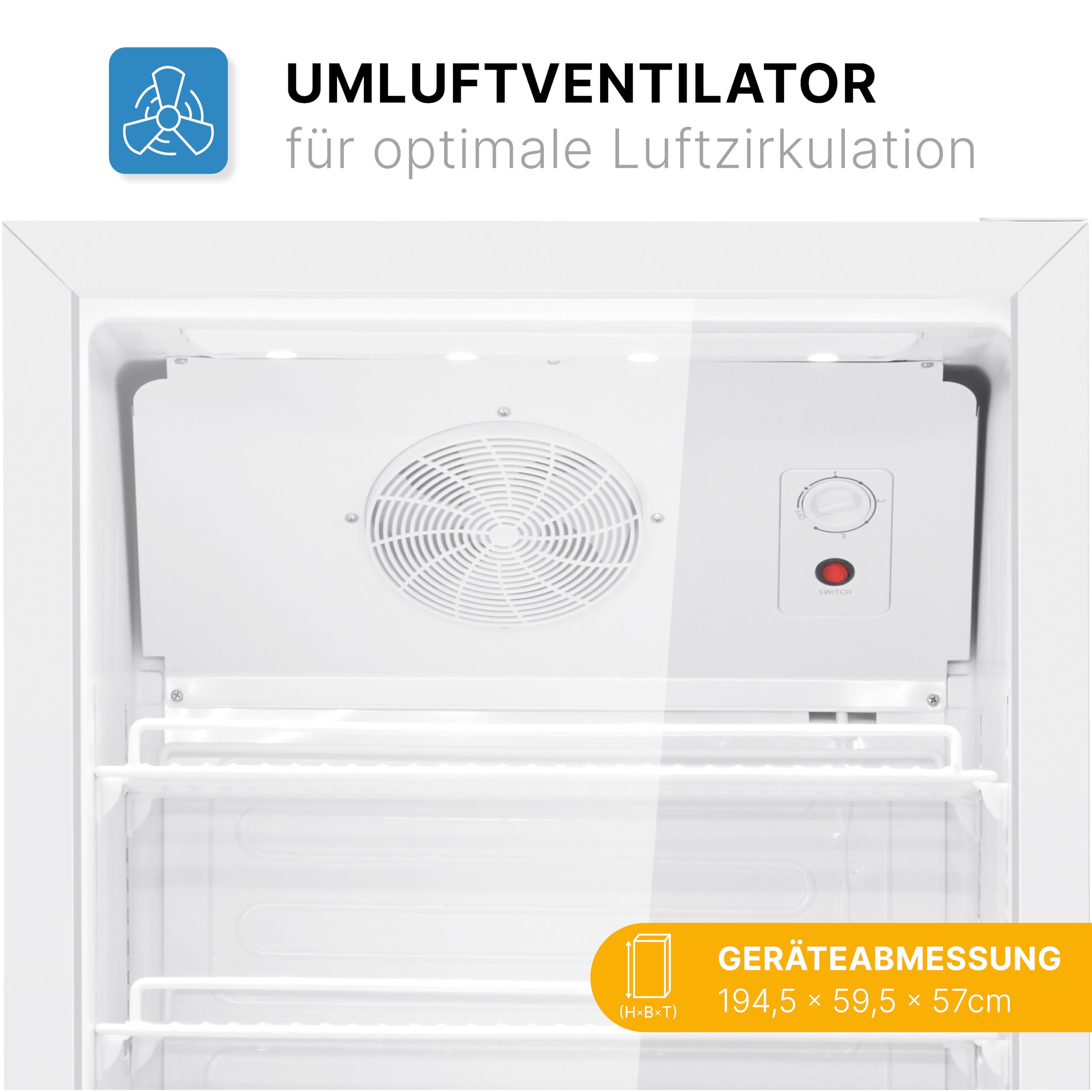 Bomann KSG 7351 Flaschenkühlschrank, 60 cm breit, 356 L, Glastür, Innenraumbeleuchtung, abschließbare Gerätetür, 6 Gitterablagen, weiß