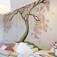 Vista 11 de Calcomanías de Pared de Cactus Boho Calcomanías de Pared de Sol Boho Plantas Tropicales de Cactus Verdes con Pájaros Calcomanías de Pared para Sala