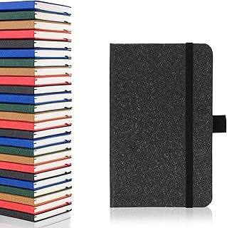 Notes London A6 Environmentally Friendly Eco Notebook with Lined Pages & Date Marks, 100% Recycled Paper, Ribbon, Pen Loop and Enclosure Band, Hardback Journal Notepad Note (Charcoal)
