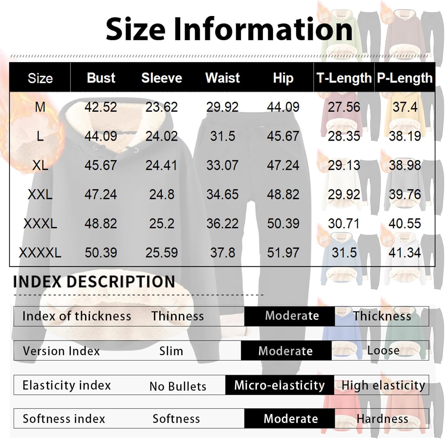 Men's Sherpa Lined Hoodie Tracksuit 2 Pieces Set Athletic Casual Hooded Sweatshirt and Joggers Set Sweatsuit Outfits