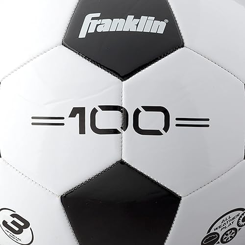 Miniatura 10 de Franklin Sports Balones de fútbol - Jóvenes y adultos - Tallas 3, 4 y 5 - Paquetes individuales y a granel - Blanco y negro