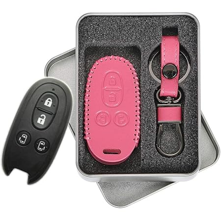 Amazon Co Jp Fleur Suzuki スズキ 両側スライド ワゴンr Mrワゴン アルト ラパン パレット ハスラー ソリオ ルークス 高級 レザー スマートキー ケース キー カバー スタイリッシュ 汚れ 滑り 傷 防止 4ボタン ピンク 車 バイク