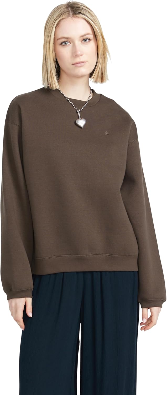 Volcom Women's Truly Deal Crew Neck Fleece Sweatshirt