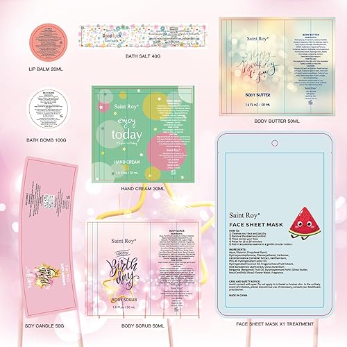 Miniatura 7 de Regalos de cumpleaños para adolescentes, regalos de cumpleaños para mujeres, caja sorpresa de feliz cumpleaños, 15 piezas de regalos de spa de lujo,