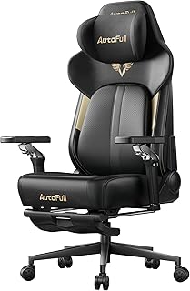 AutoFull M6 Ergonomic Gaming Chair – with 3rd-Gen Dynamic Lumbar Support, Lumbar & Leg Massage, Ventilated & Heated Seat, 360° Mechanical Armrests, Retractable Footrest