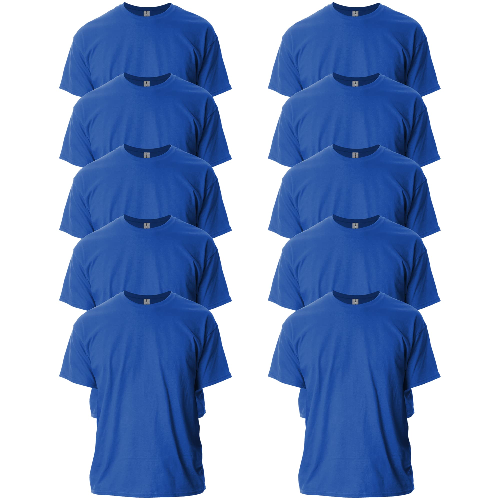 Gildan Men's Ultra Cotton T-Shirt, Style G2000, Multipack, Royal (10-Pack), XXXXL (Pack of 10)