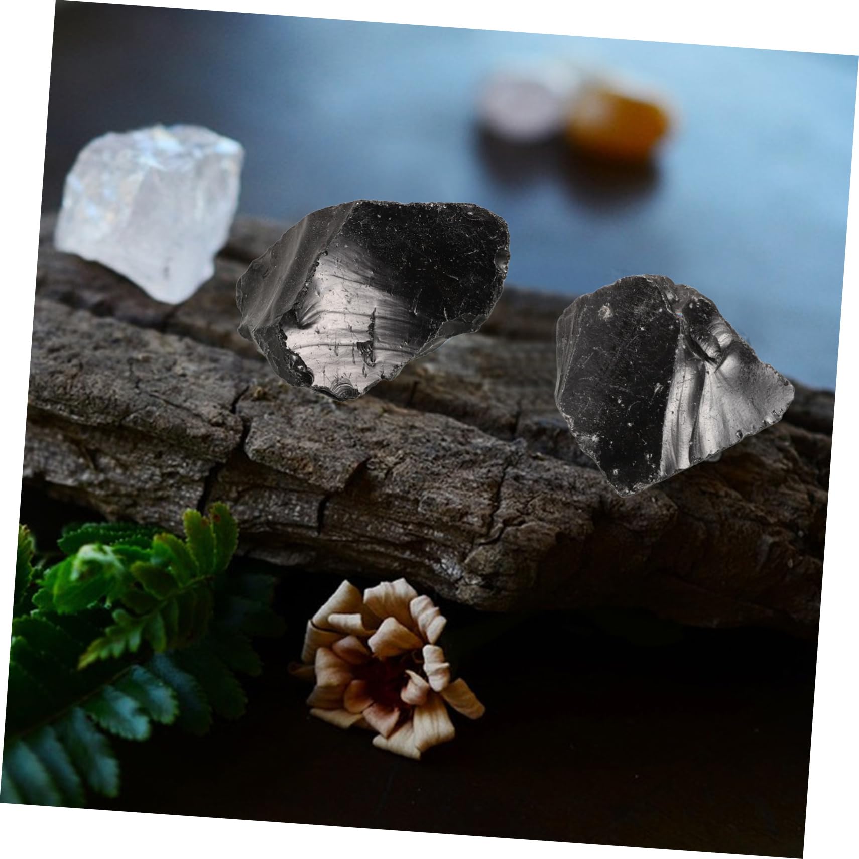 Alipis 4 Stück 1 Obsidian Rohstein Obsidian Kies Set Roher Natürlicher Roh Kristall Steinsammlungen Kristall Rohstein Kugelkristalle In Großen Mengen