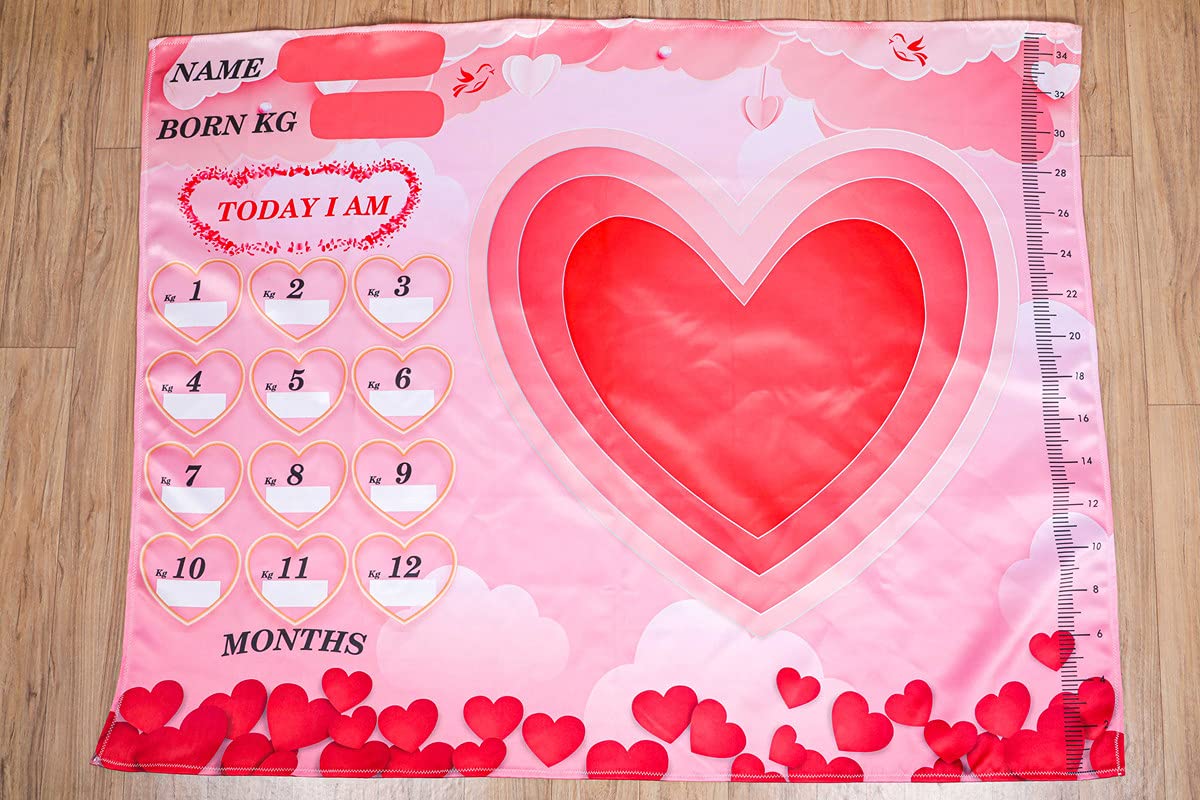 Cushion Villa New Born Babies's Milestone Blanket and Props for Baby's