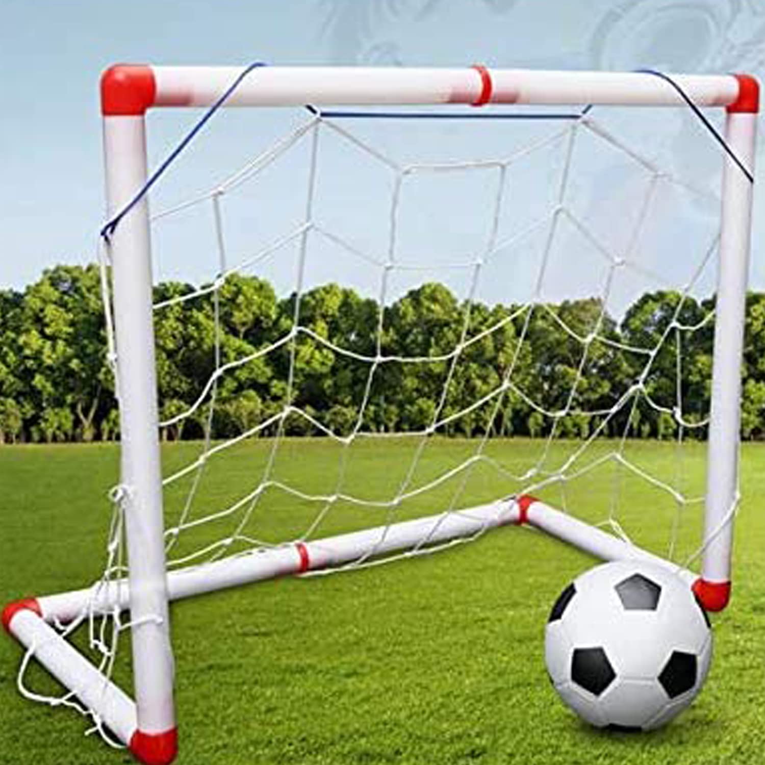 KASTWAVE Football goal,Soccer Goals,Plastic Folding Mini Football, Soccer ball Goal Post Net Set