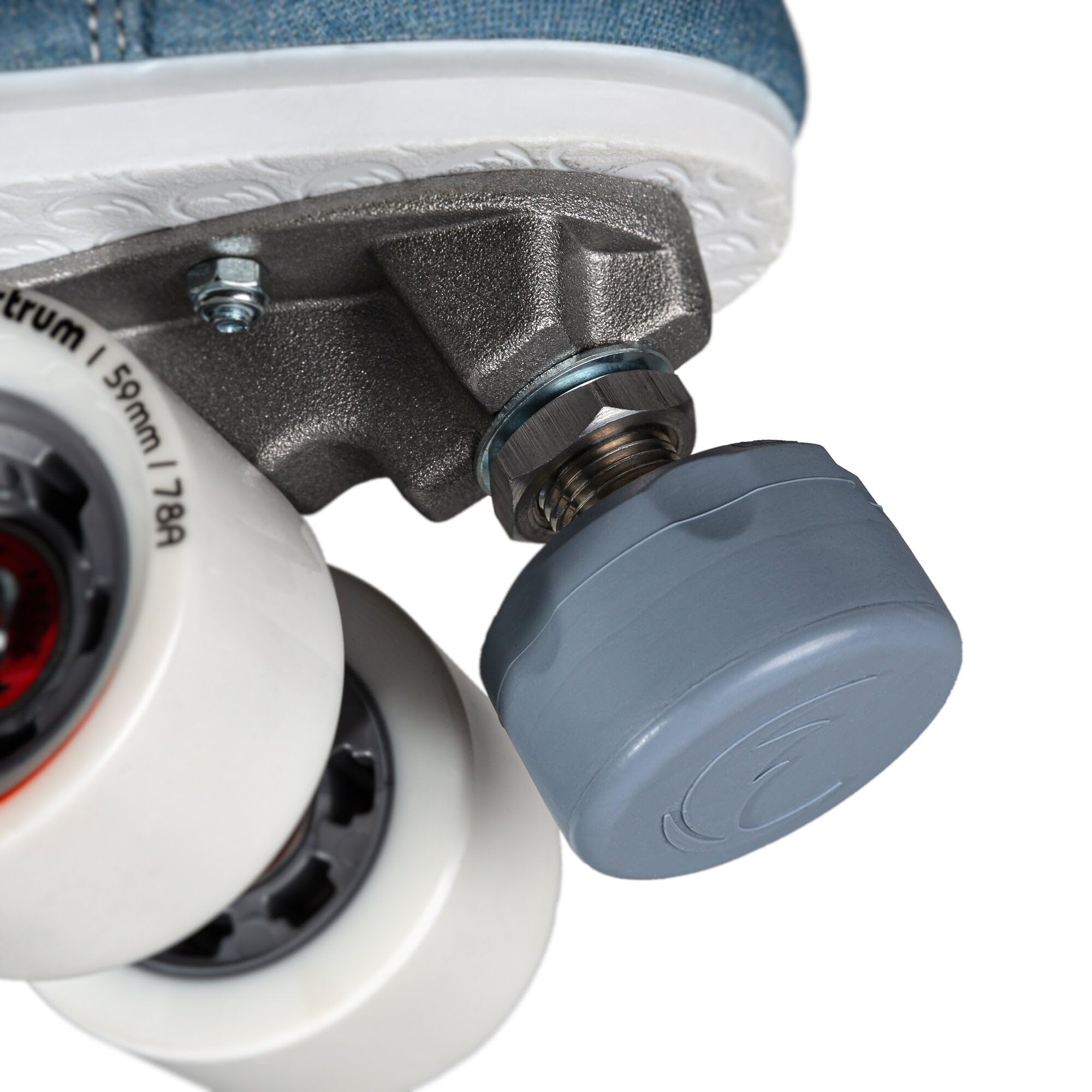 Chaya Rollschuhe Denim - Roller Skates für Damen und Herren im Retro-Look für Roller-Disco - Roll-Schuhe in Blauer Denim
