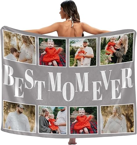 Miniatura 9 de Manta personalizada con fotos familiares, regalos para hombres, papá, mujeres, mamá, mantas personalizadas con imágenes y texto, mantas