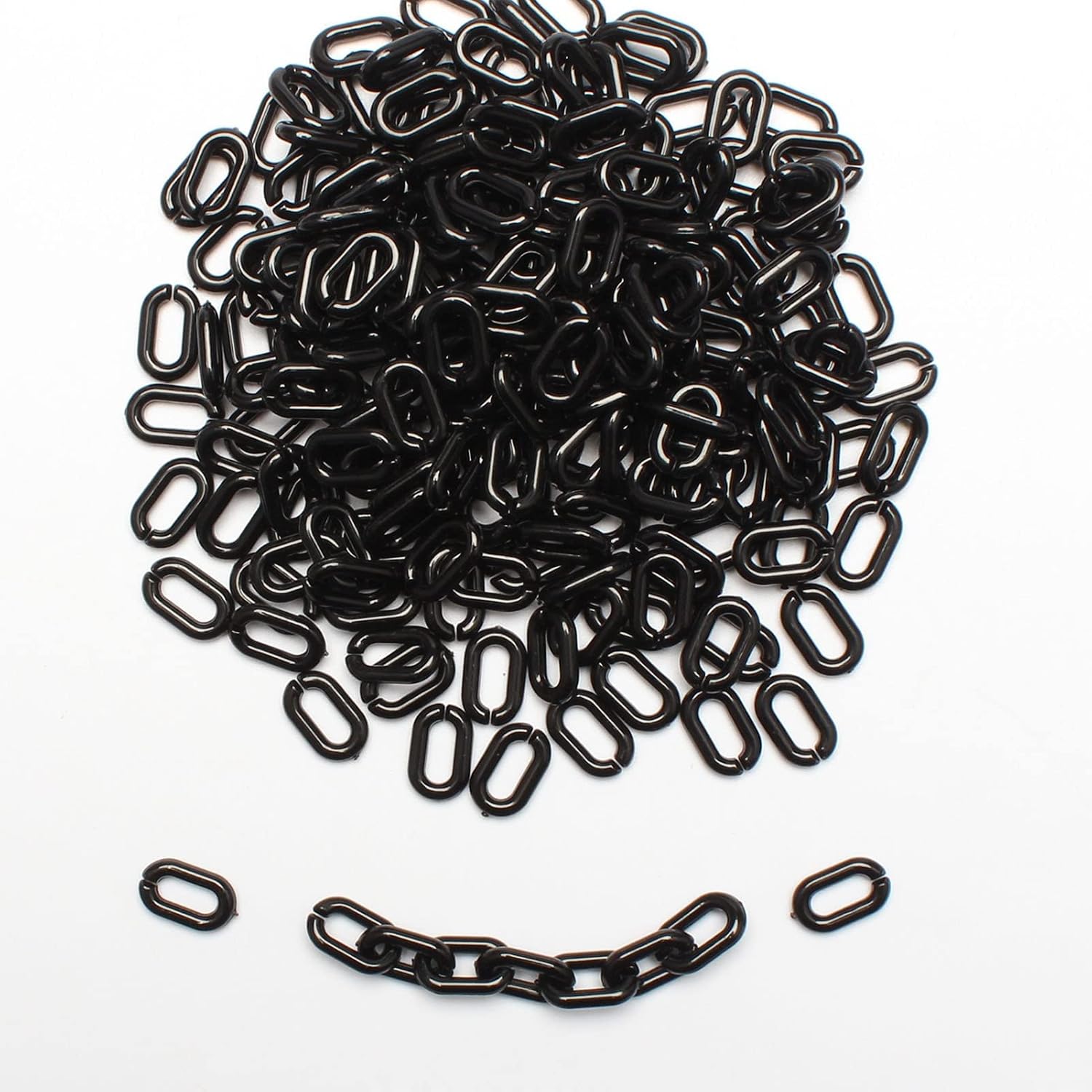Jegtew 200pcs Link C-Clips Hooks Chain Links, Bird Swing & Climbing Chain,C-Links Children's Learning Toy, Small Pet Rat Parrot Bird Toy