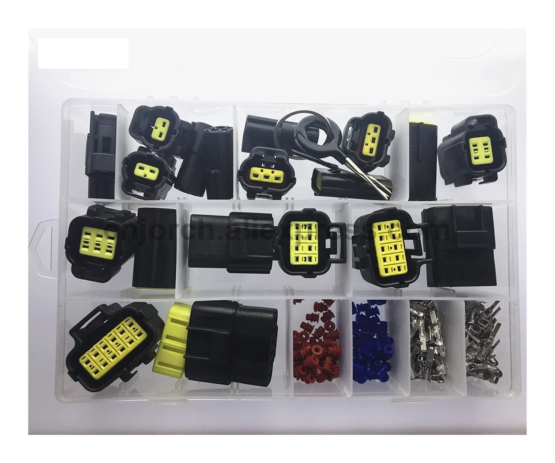 Sky City 226 Pezzi 1.8mm. AMP. Il connettore del Cavo Elettrico della Spina Impermeabile del Tyco Consente i Kit con terminale a crimpare e guarnizioni in Gomma (Package : 3 Sets)