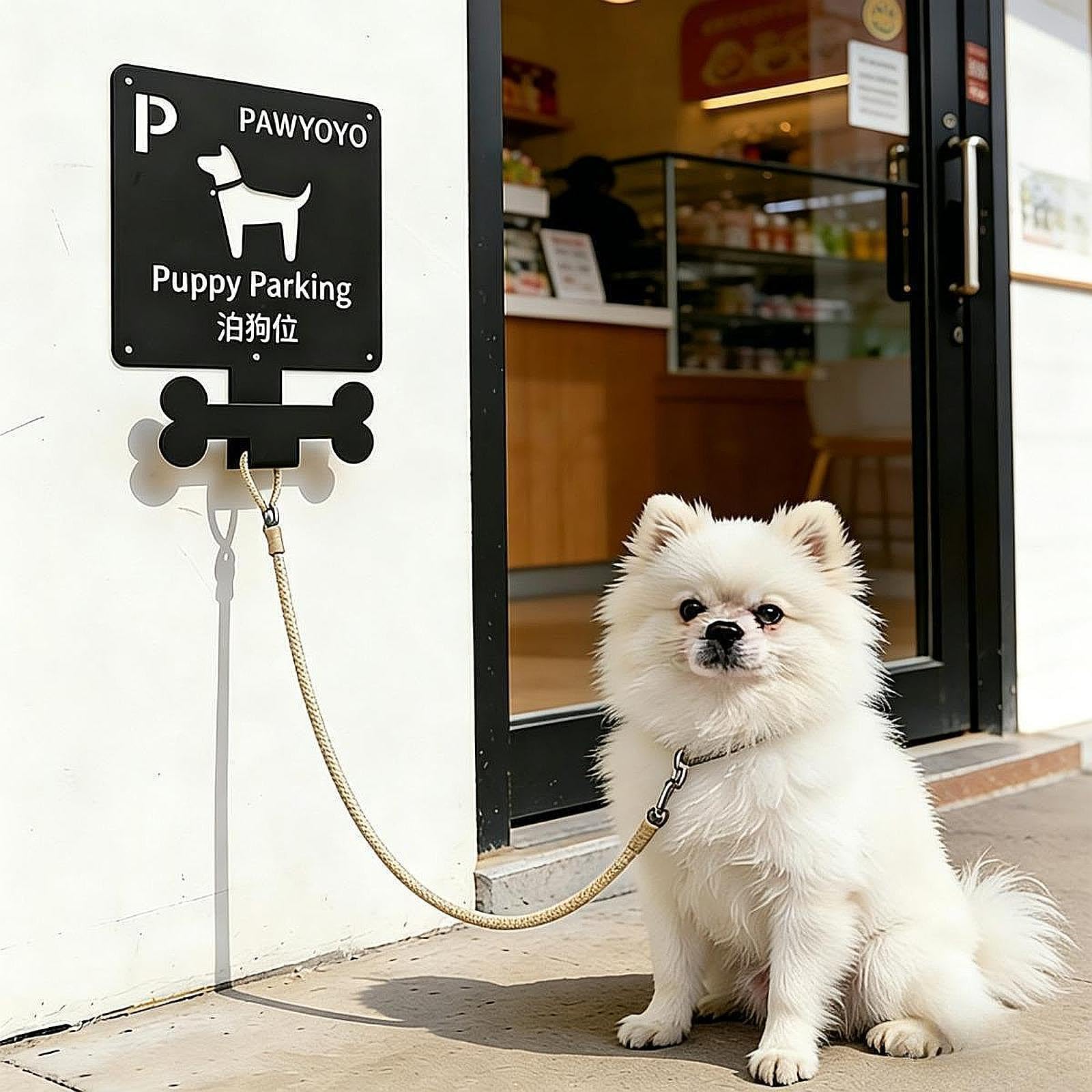 Anclaje Metálico para Correa de Perro, Soporte Antitirones, Estación de Sujeción con Fácil Transporte Y Uso Versátil para Paseos.