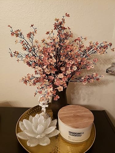 Miniatura 3 de Flores artificiales de aliento de bebé, 10 flores de seda sintética a granel, plantas falsas europeas, ramo de bricolaje de tacto real, flores