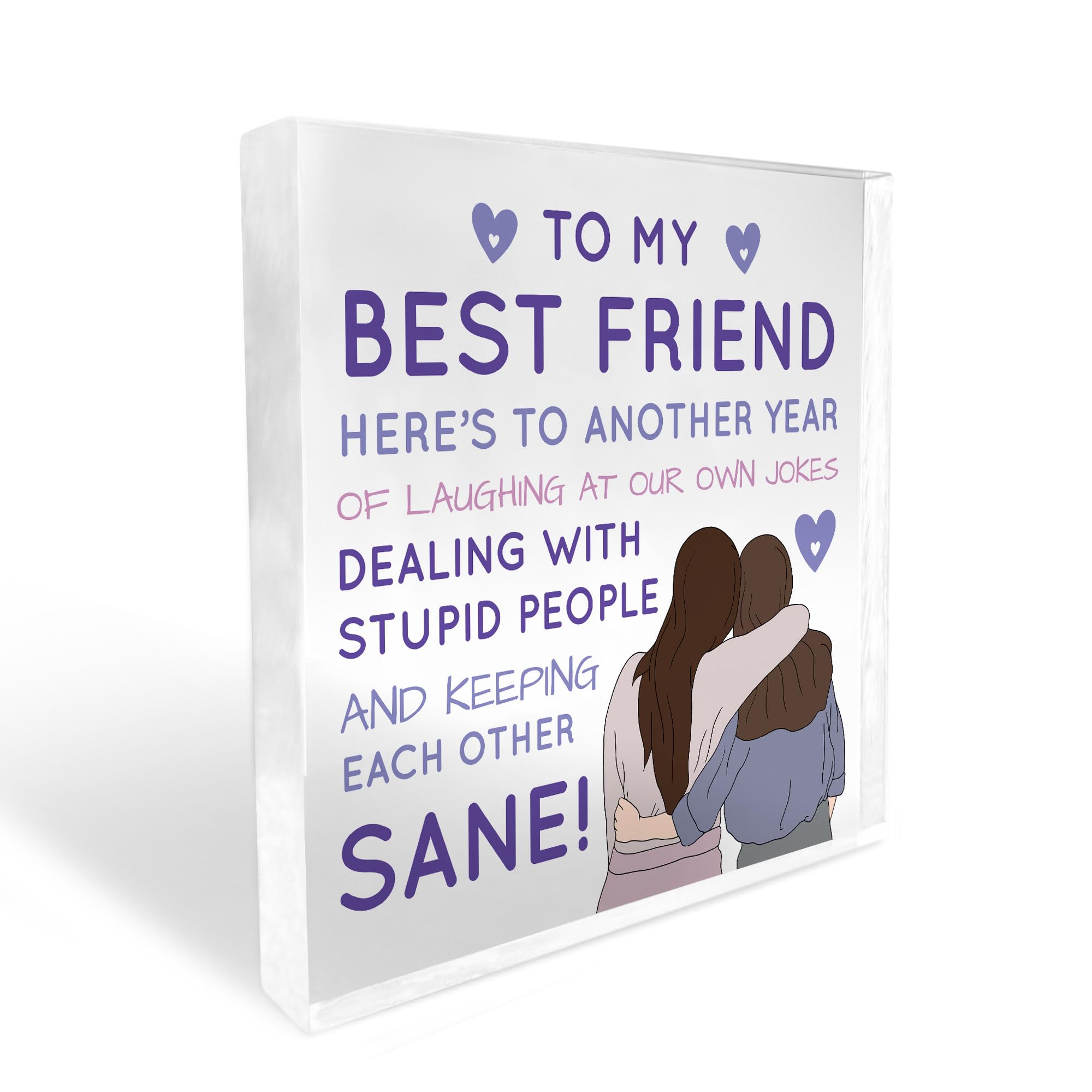 Red Ocean Friendship Plaque Gifts For Women - Best Friend For Her - Christmas Birthday Gifts For Friends - Gifts For Women - Funny Friend Gifts