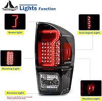 Vista 16 de WOLFSTORM LED Tail Light Fit for 2016-2023 Toyota Tacoma, 2016-2013 Toyota Tacoma Tail Light Replacement Assembly,1 Pair(Clear Lens)