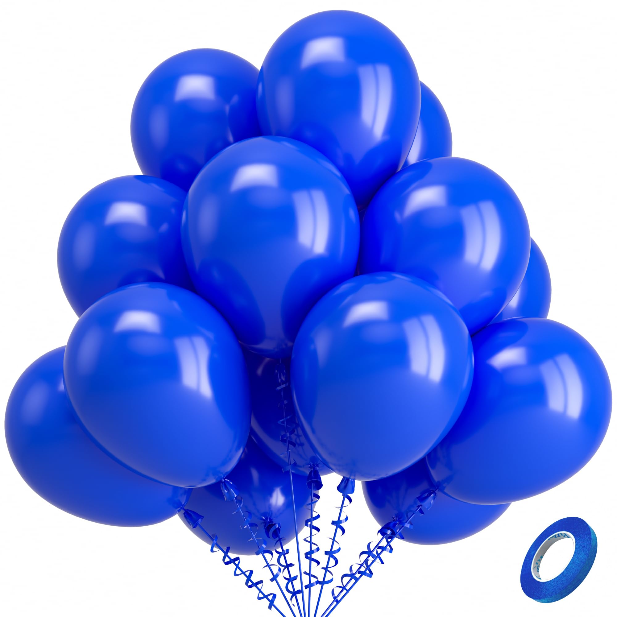 Balony dekoracyjne 25 cm - chromowane niebieskie lateksowe balony imprezowe - 500 szt