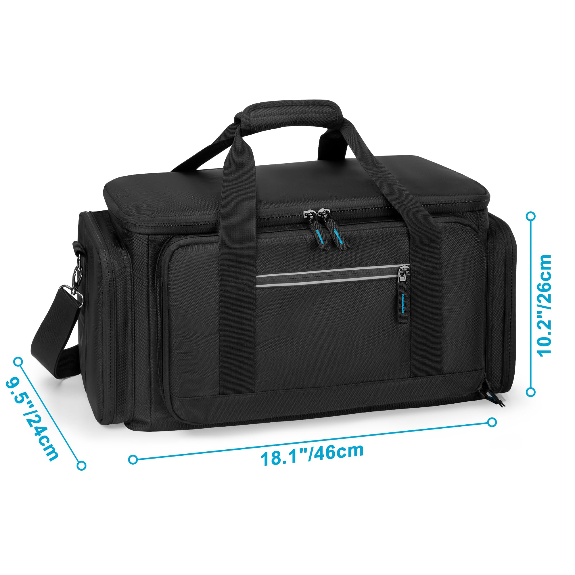 Trunab Estuche de Estación de Energía Portátil Compatible con DJI 1000. Bolsa de Hombro Protectora con Panel frontal Transparente y Cremalleras Laterales que Disipan el Calor, Negro | Bolsa de almacenamiento de viaje con correa para el hombro y panel fron