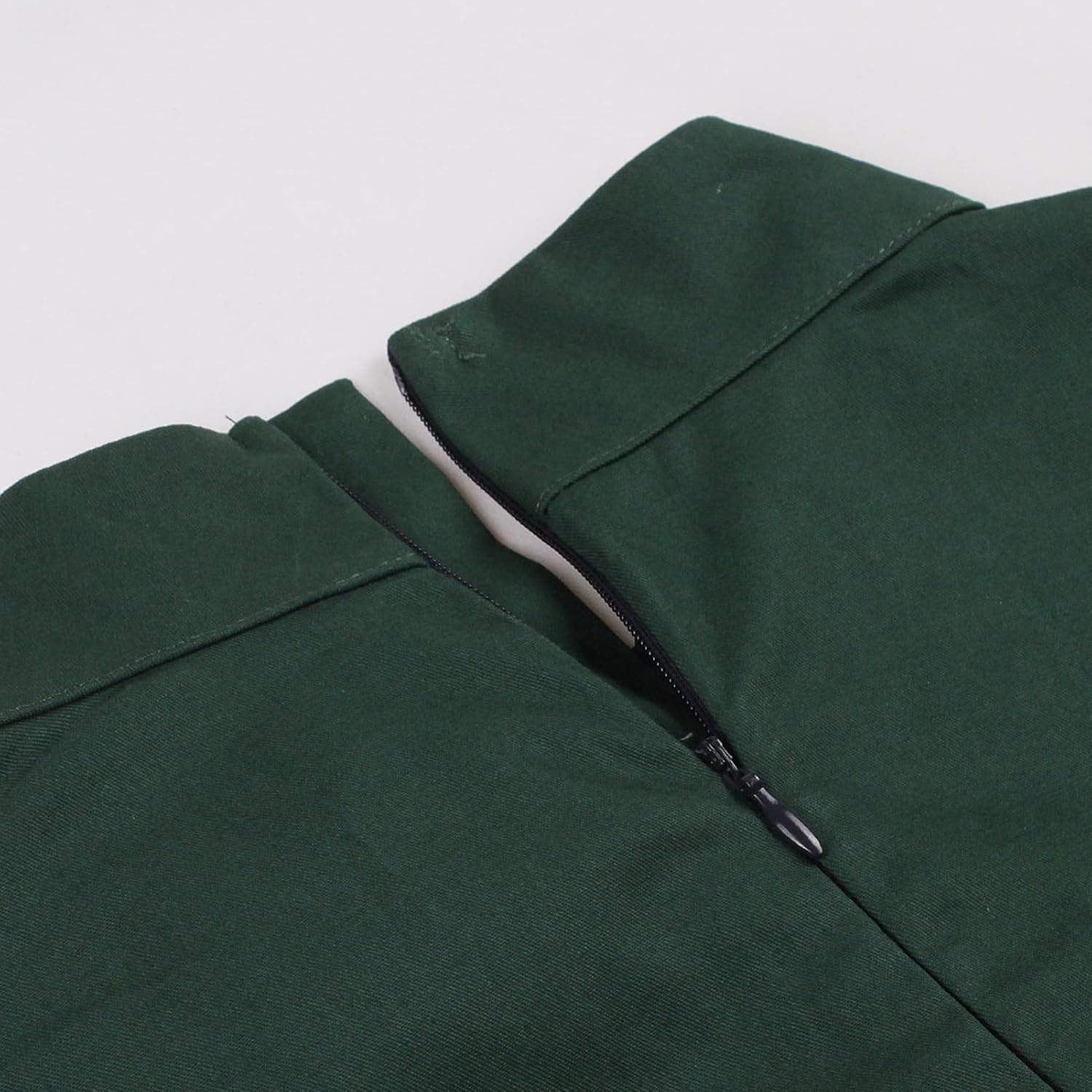 ODIZLI 1950's Dresses for Women Rockabilly Dresses Retro Dress Short Sleeve Tie Neck Swing Dress Cocktail Dress - Image 4