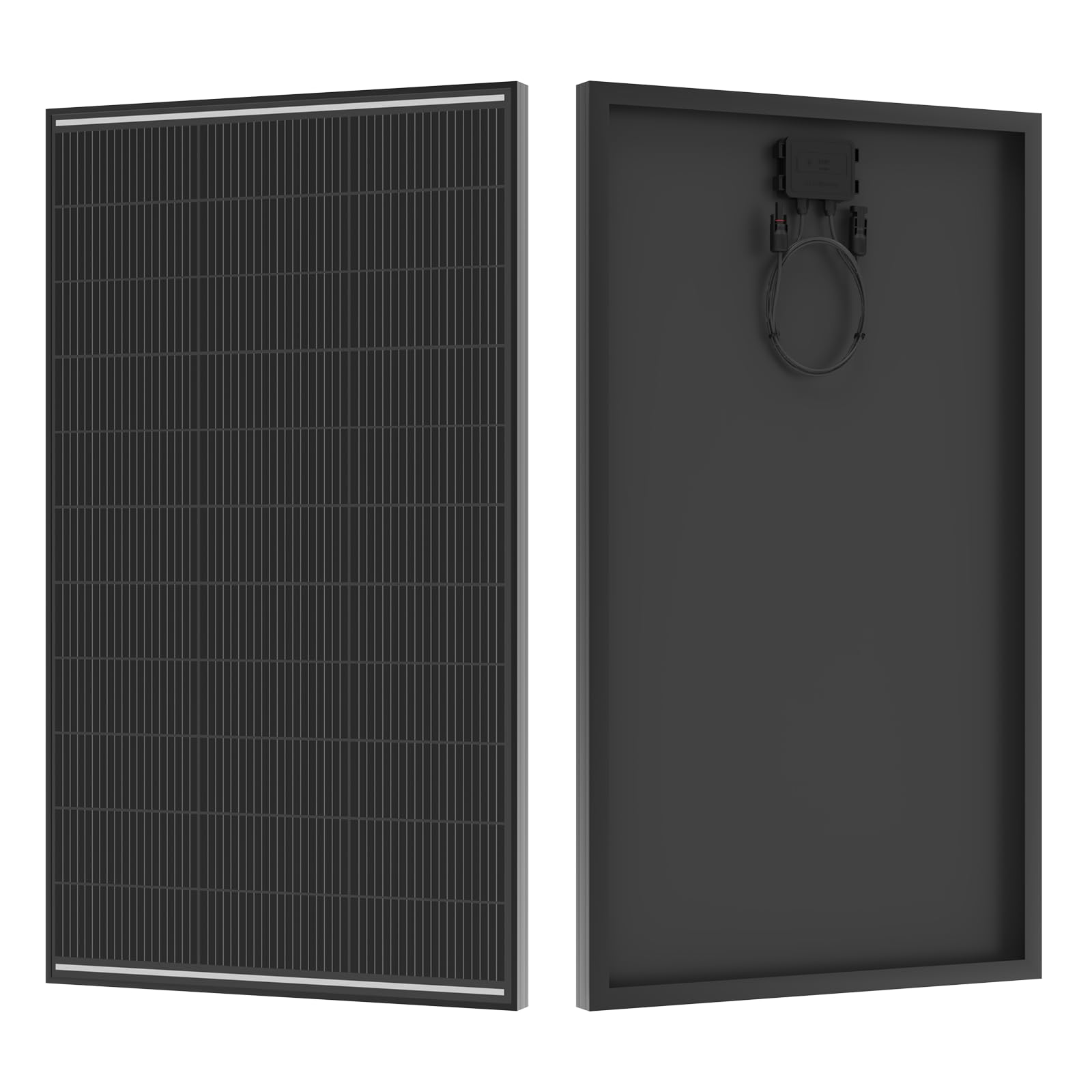 Solarpanel 200W, 12V PV Modul, SMBB Technologie, Hohe Effizienz Monocrystalline Solarmodul, Full Black Aluminium Frame Solar Panel, Ideal for Balcony Power Plant, Motorhome, Boat (200W)