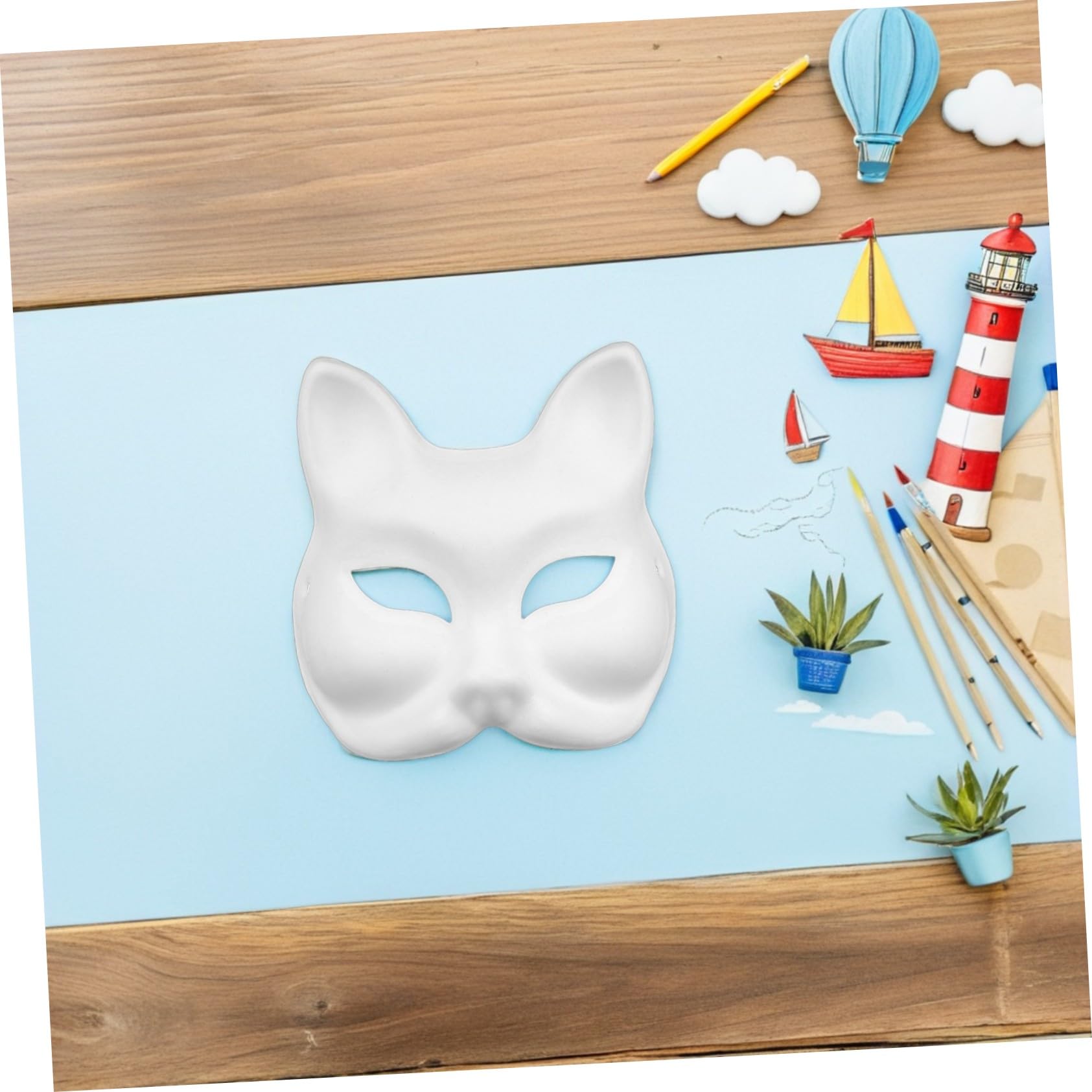 Hohopeti 16 Maschere Vuote da Decorare in Pulp e Volpe Maschere DIY per Halloween e Feste Tema Facili da Dipingere e Personalizzare per Adulti
