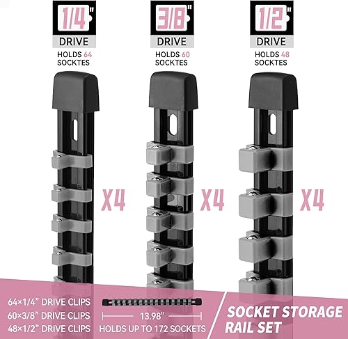 Miniatura 2 de Organizador de Enchufes ABS - Juego de Soportes de Enchufes Gris, Juego de 12 Piezas de Soportes de Enchufes de Calidad Premium 14 Pulgadas x 64