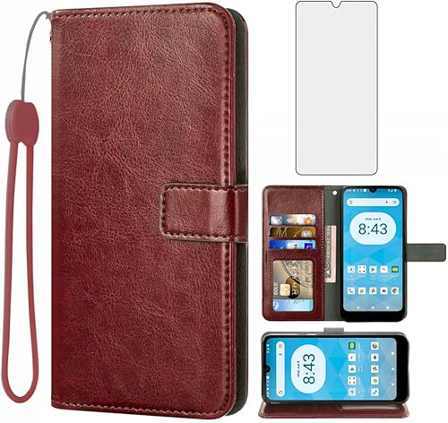 Asuwish Compatible con ANS Artia ACK2326 - Funda tipo cartera, protector de pantalla de vidrio templado y funda de cuero con tapa para tarjetas,