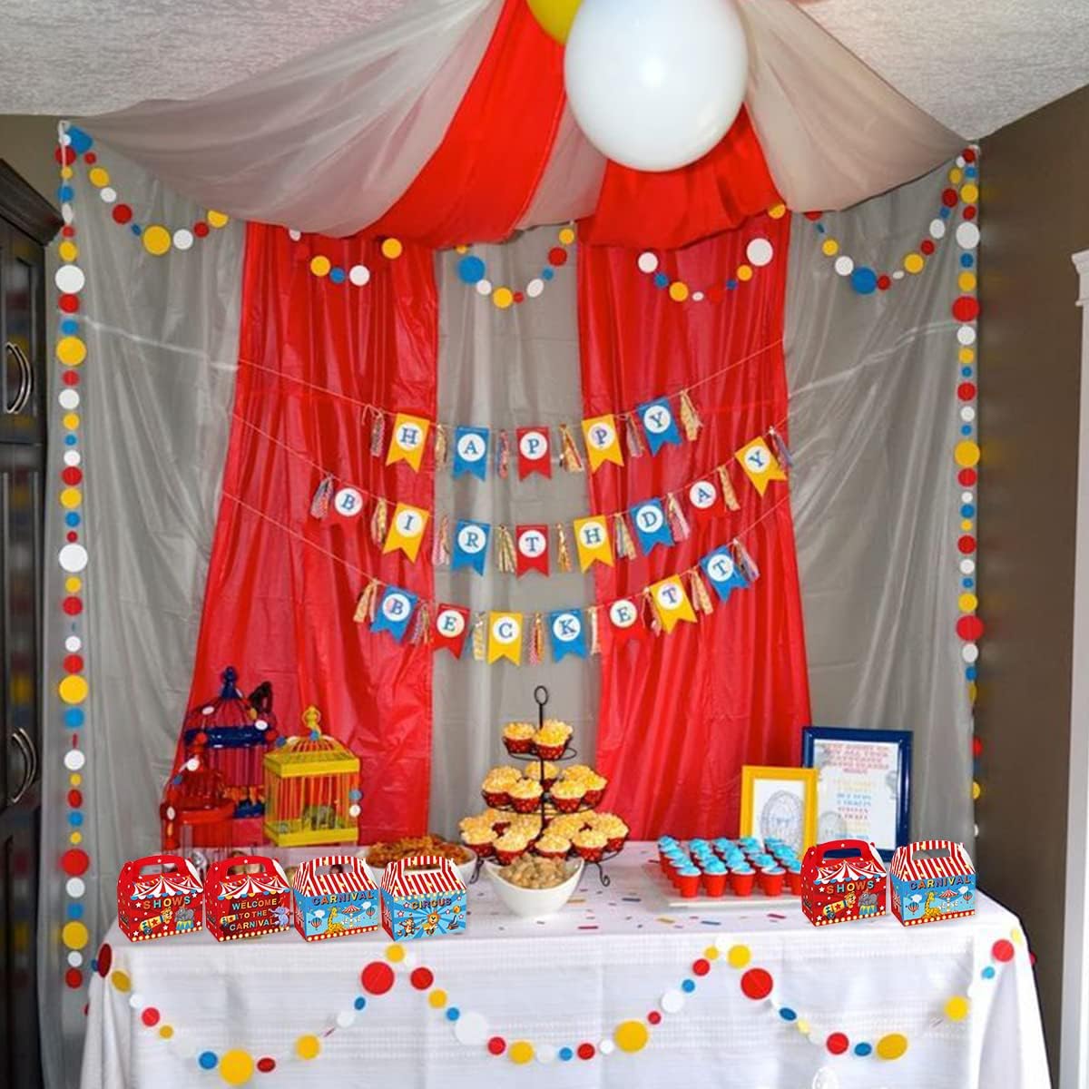Cieovo 24 Pack Circus Party Favor Boxes - Carnival, Baby Shower & Kids Birthday Theme Party Decorations - Image 6