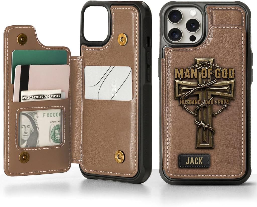 Put On The Full Amor of God - Personalized Christian Wallet Phone Case Gift for iPhone 11 12 13 14 15 16 Pro Max, for Samsung Galaxy Note 20 S10E S20 S21 S22 S24 S25 Plus