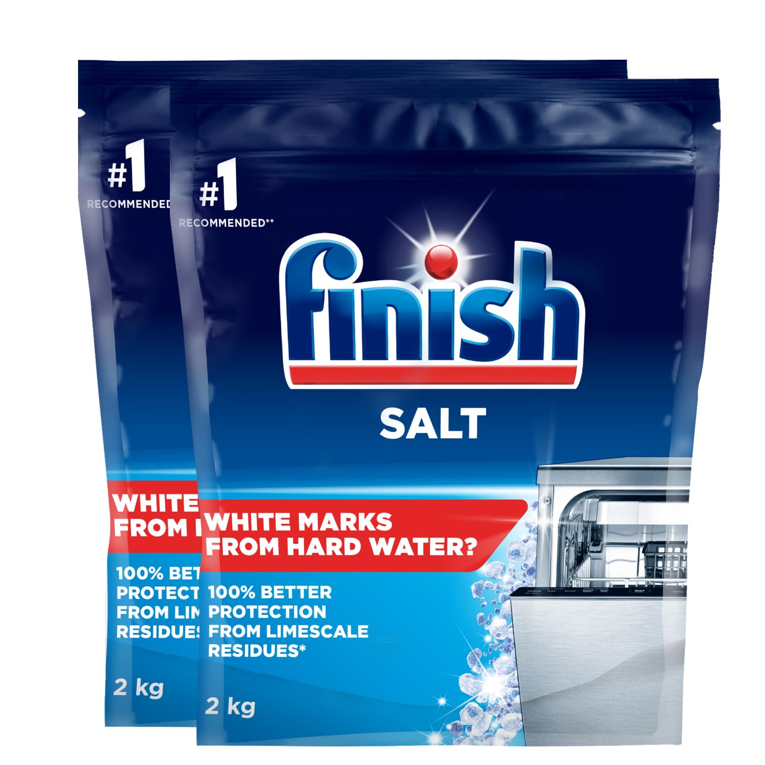 Finish 2 Kg, Dishwasher Salt | Softens hard water | World's #1 Recommended Dishwashing Brand (Pack of 2)-image-42