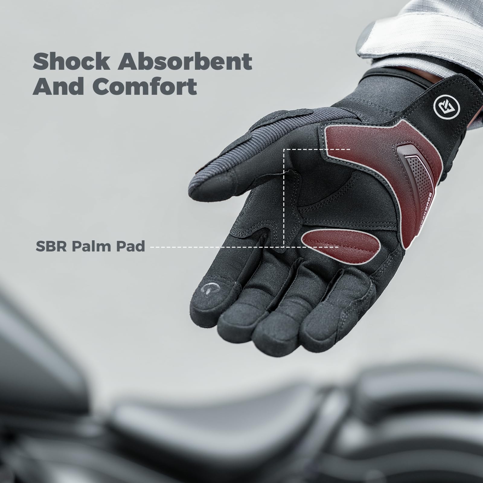 ROCKBROS Gants de Cyclisme Hommes, Gants de Protection d'été avec Ecran Tactile Gants de Sport Respirants pour VTT Vélo Scooter